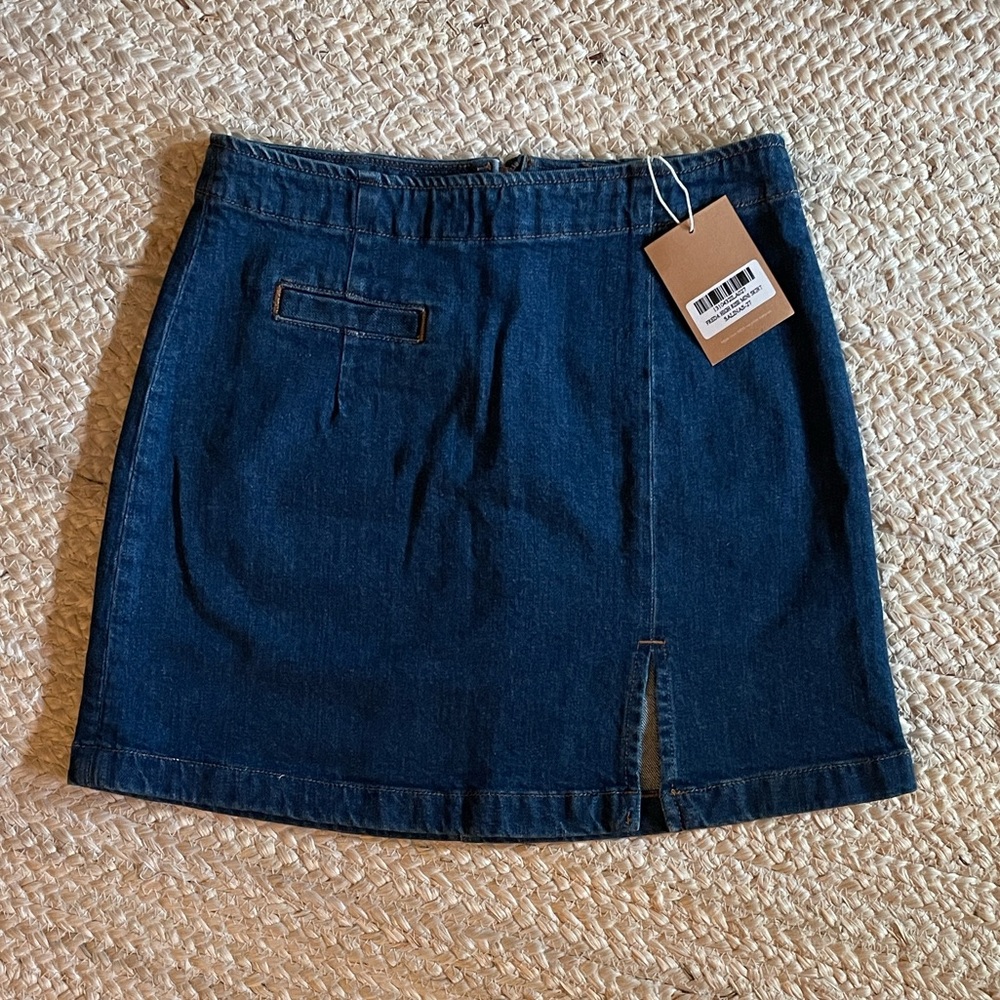 NEW Reformation Blue Denim Mini Skirt- size 27 with tags never worn